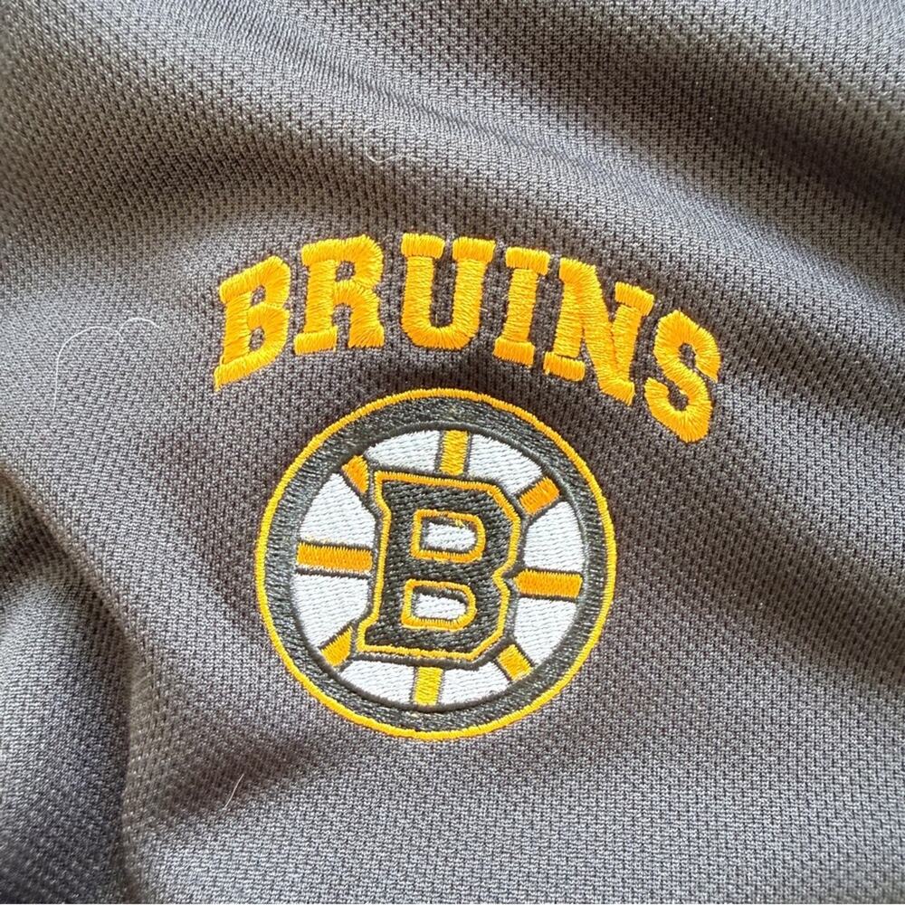 NHL Boston Bruins Black Embroidered Logo 1/4 Zip Long Sleeve Pullover Men’s sz M - Picture 9 of 9
